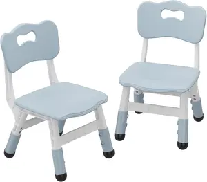 3 Level Height Adjustable Kid Chair, Plastic Toddler Chairs for Children Boys Girls Age 2-6, Suitable for Home Family Classroom Nursery Indoor Use,Dark Gray