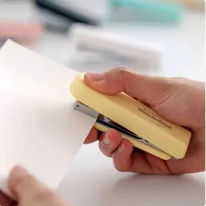 Morandi Color Durable Abs Mini Stapler, Desktop Stapler with 1000 Staples, Effortless Stapling, Compatible with No. 10 Staples, Portable Design, Office Accessories