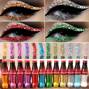 [Waterproof Eyeliner] 5pcs Waterproof Pearlescent Glitter Powder Eyeliner Liquid Pen | Sweat Proof, Not Easy To Smudge, Not Caking, Colorful Liquid Eyeliner Eye Shadow, Suitable For Christmas Makeup