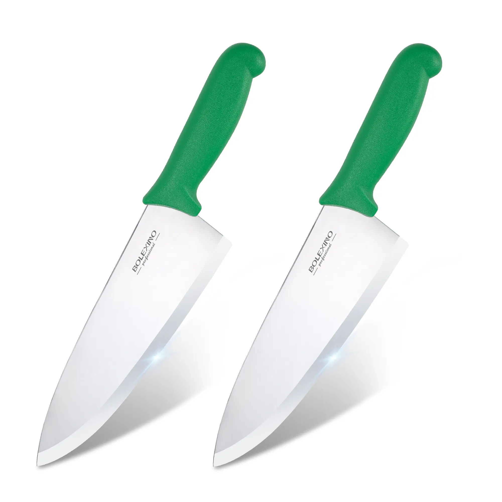 BOLEXINO 8-in High Carbon Stainless Steel Chef Knife Set - Professional Extra Sharp Wide Blade, Non-slip Ergonomic Handle, Rustproof Kitchenware for Home Cutting Tasks