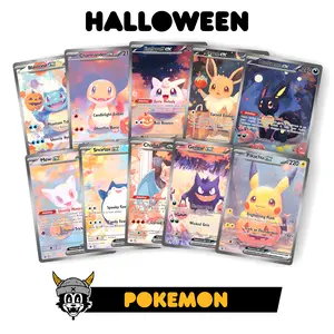 Adorable Halloween Pokemon | Custom Fan-Art Pokemon Cards | Cute and Spooky Pokemon Gift | Umbreon, Pikachu, Eevee, Charizard, and More!