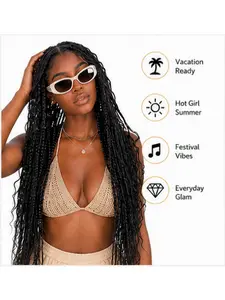 Water Wave Bulk Human Hair Braiding Bundles (No Weft)  Unprocessed Brazilian Virgin Human Hair Extensions Micro Human Braiding Hair, Wet and Wavy（1 pcs）