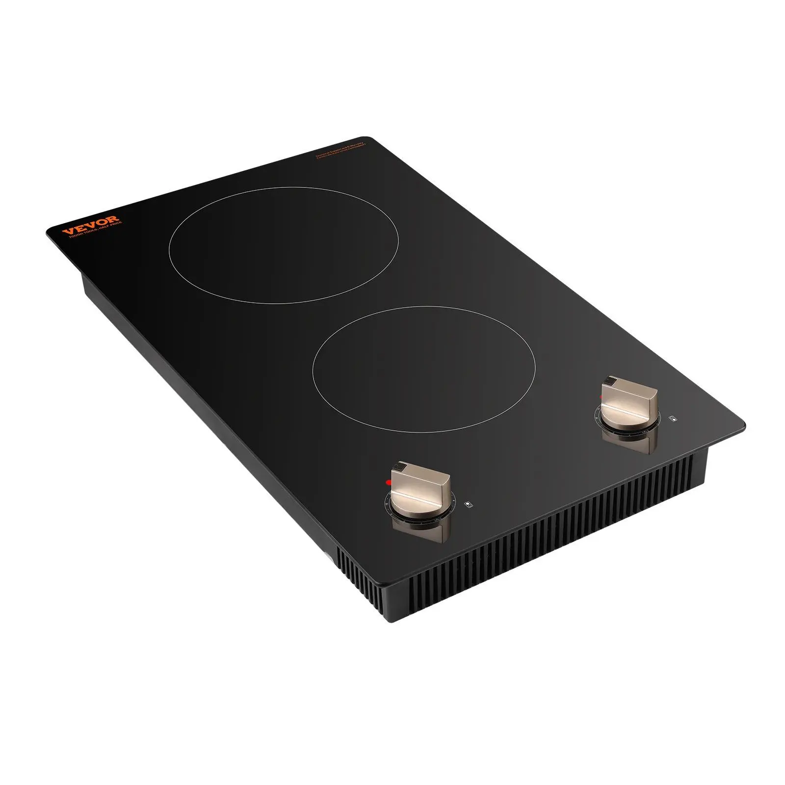 VEVOR 1800W 2 Burner Induction Cooktop Electric Countertop Burner Knob Control