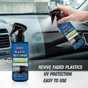 ELEXBETUAutomotive Black Trim and Plastic Restorer| Restores faded bumpers, rubber, and vinyl plastics, providing long-lasting UV protection and shine| Leaves no greasy residue, car stuff, truck stuff, fun gadgets for men, car stuff for women,couple gifts