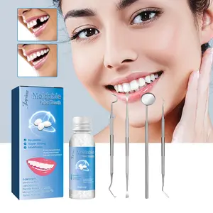 Moldable False Teeth, Teeth Repair Kit,Comes with 4 repair tools,Veneer teet,Shapeable Denture RepairPellets for Broken Teeth & Missing Teeth-Oral Care Product | Ideal for Films, TV Programs, Halloween, Various Dance Parties, Cosplay, Oral Gel