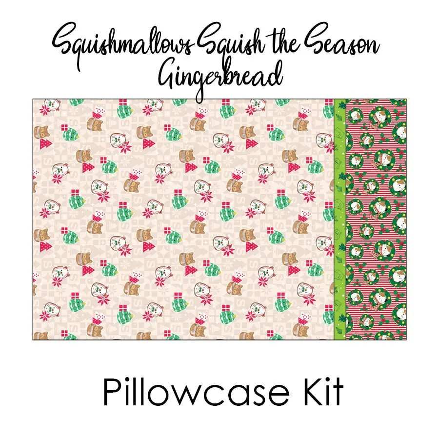 Squishmallows Squish the Season Gingerbread Pillowcase Kit from Northcott