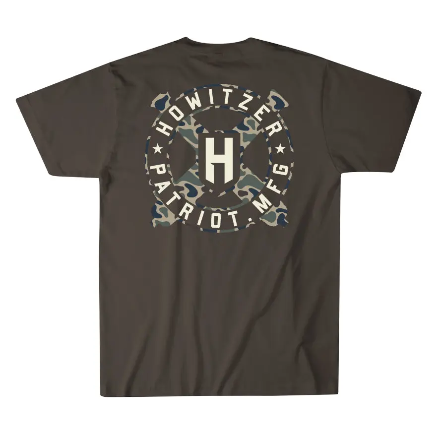 Men's Camo Cannon Graphic T-Shirt - Short Sleeve Menswear Top, Combed Ringspun Fine Jersey Fabric, Tagless Round Neck, Unrestricted Movement, Everyday Outdoor Wear