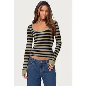 Rainey Striped Long Sleeve Top