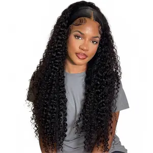 220% HD 13X6 Curly 30 40 Inch Loose Deep Wave 13X4 Lace Frontal Human Hair Wigs Transparent Lace Front Brazilian Remy Wig