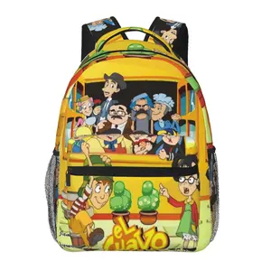 El Chavo all-over print large-capacity laptop backpack for daily commuting, business, hiking, cartoon casual merch, travel daypack, school bag—gift for kids, women, and men