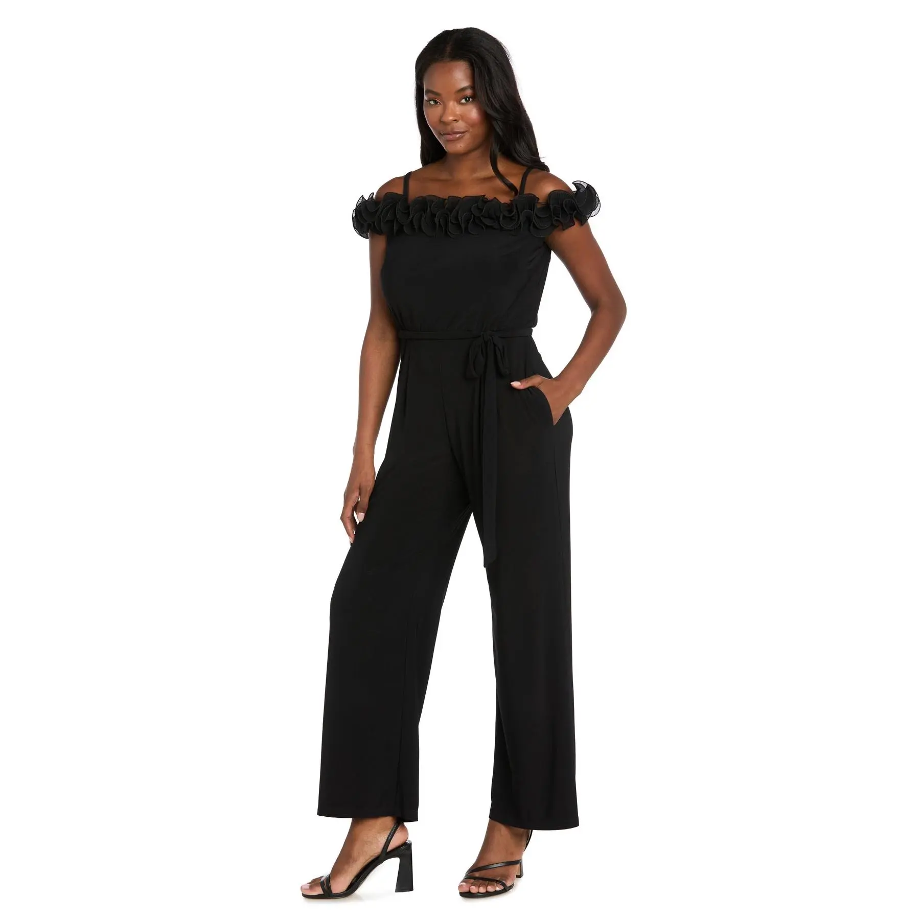 Elegant Ruffle Off The Shoulder Jumpsuit