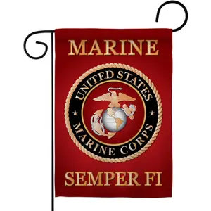 US Military Marine Corps USMC Semper Fi Flag, Outdoor Banner, Stripes Home Yard Decor Flag Doorstep Easy To Hang