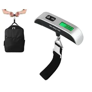 Luggage Weight Scale Portable Digital Suitcase Scale for Travel Handheld Scale with Temperature Sensor, 110 lb/50 kg, Battery Included