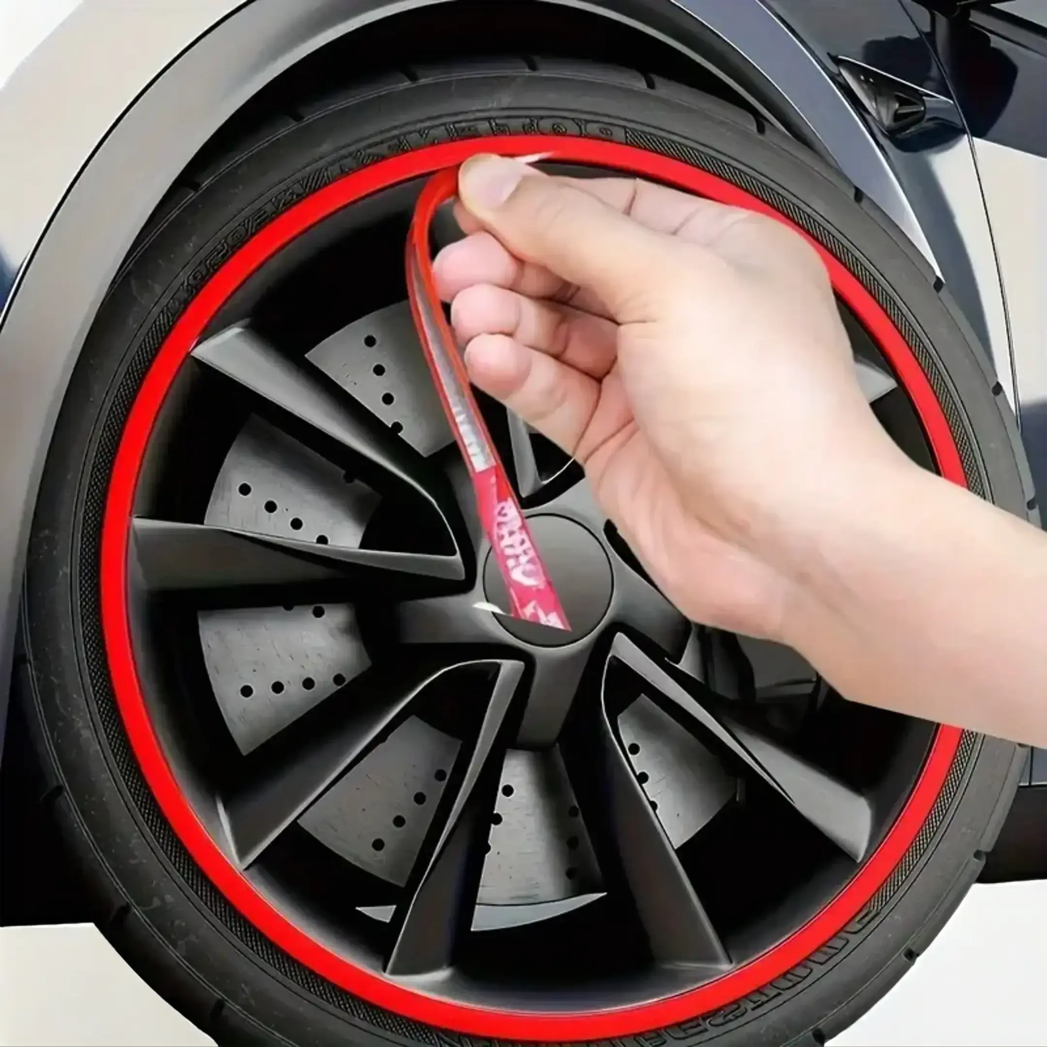 8m Car Wheel Edge Protector, Rubber Tire Rim Guard Ring, Universal Auto Accessory, Anti-Curb Scratch Protection, Vehicle Decoration Strip, Scratch Prevention, Car Tire Decal, Sticker For Cars, Vehicle Accessories, Car Decals