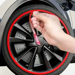 8m Car Wheel Edge Protector, Rubber Tire Rim Guard Ring, Universal Auto Accessory, Anti-Curb Scratch Protection, Vehicle Decoration Strip, Scratch Prevention, Car Tire Decal