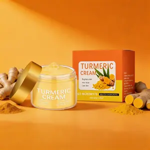 Turmeric Face Cream 50g – Brightens Skin, Fades Dark Spots & Reduces Acne – Anti-Acne & Moisturizing Formula – Evens Skin Tone for Glowing, Radiant Complexion – Daily Face Moisturizer for All Skin Types