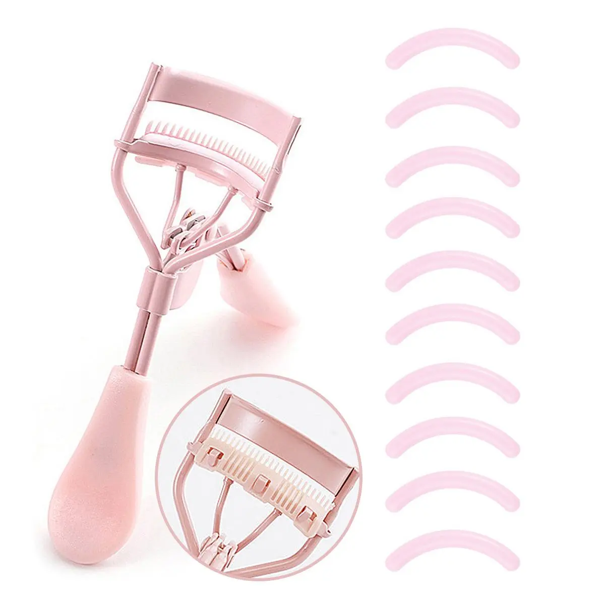 Eyelash Curler with Brush, Professional Eyelash Curler, Easy Using Eyelash Curling Tool, Makeup Tool for Women & Girls, Eyelash Curler Set