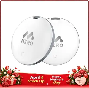 【T1R】Miro  Bluetooth GPS Trackers –Compatible with Apple Find My (iOS Only), Backpack, Wallet, Suitcase, IP6 Waterproof – Travel, Daily Use, Outdoor Adventures, Stress-Free Tracking, Perfect Gift for Travelers, Parents & Home Essentials