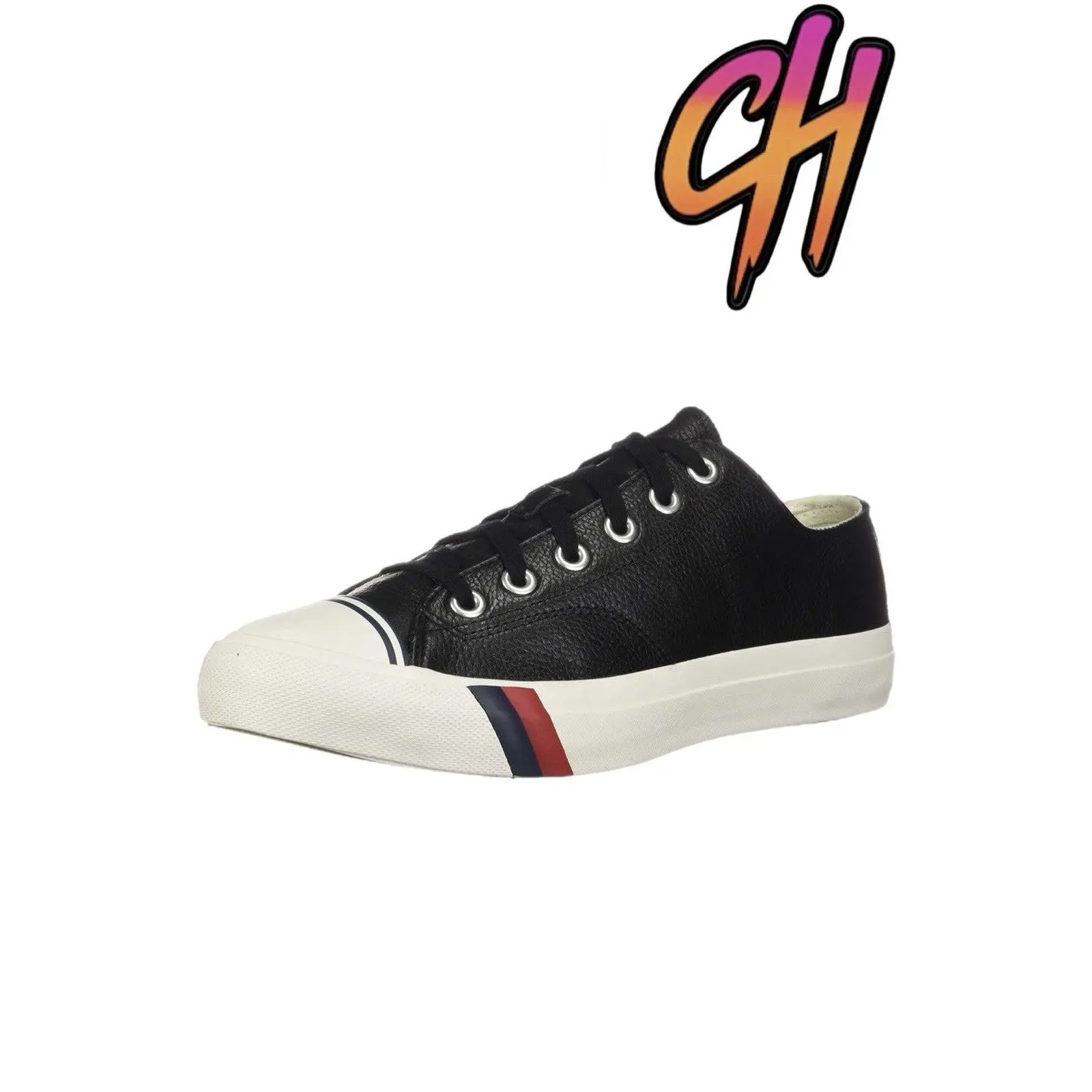 Pro-Keds Royal Lo Lace Up Black Leather Shoes Sneaker