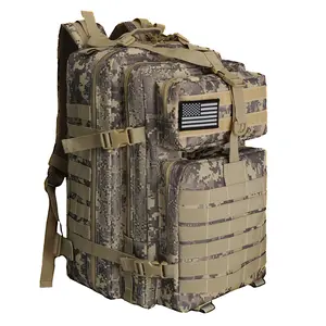 Wolt Tactical Assault 3-Day Backpack, Military-Grade Waterproof MOLLE Bug Out Bag for Survival, Hiking