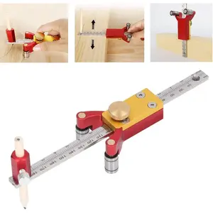 Latest Models Multifunctional scribing Ruler Parallel line Drawing Tool Gauge with Straight line arc Measurement DIY Woodworking scribing Tool