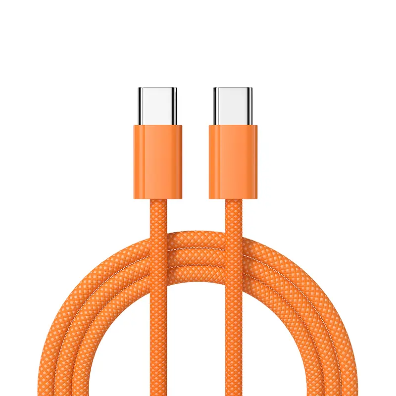45W USB-C Fast Charging Cable - 6.6ft Braided Portable Type-C Adapter, Compatible with iPhone 15/16/17 Pro Max, iPad, Samsung Devices