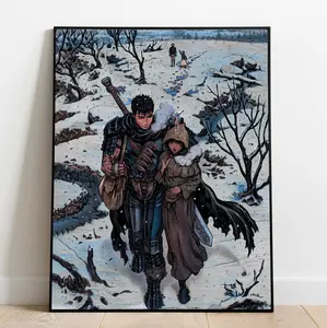 Berserk Anime Poster, Guts and Casca Berserk Anime Manga Posters (NO FRAME)