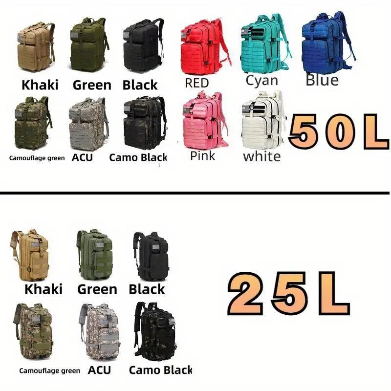 1000D Nylon Waterproof Knapsack, Trendy Camo Camping Mountaineering Backpack  For Hiking & Trekking, Ideal Gifts For Wilderness Enthusiast - TikTok Shop