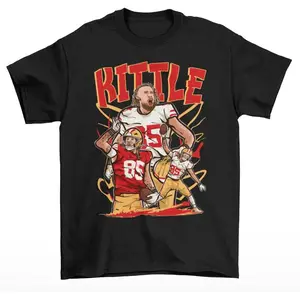 George Kittle Cartoon Style San Francisco Football T-Shirt