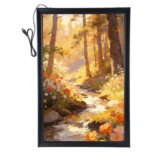 Wall Mounted LED Lightbox 15.7 X 23.6in/ 23.6 X 35.4in LED Movie Poster Frame Backlit Picture Frame with Dimmer Switch for Paintings & Pictures Digital Signage Display