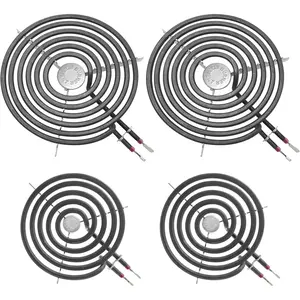 Electric Stove Burner Replacement Element, Perfectly Fit Electric Range Stove 2 * 8'' and 2 * 6''
