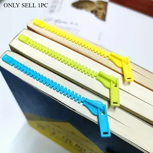 1pc Creative 3D Zipper Style Bookmark Funny Reading Book Folder Page Clip Cute Book Mark Novelty Stationery Gift For Boys Girls