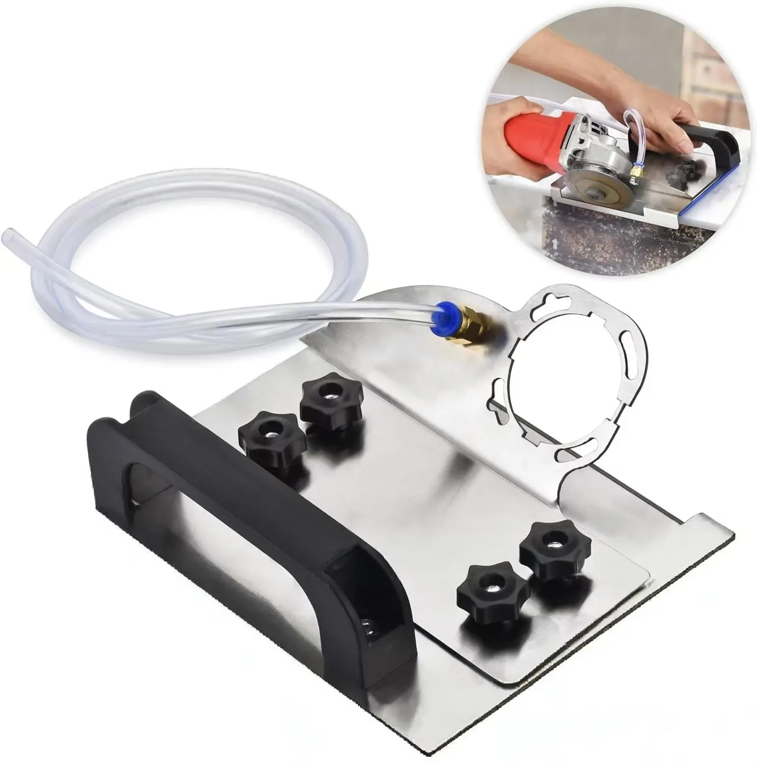 100mm Angle Grinding Machine Power Tool Kit, 45° Cutting Tool, Stainless Steel Adjustable Tilt, Tile Back-Beveling & Grinding Cutting Blade Tool Box