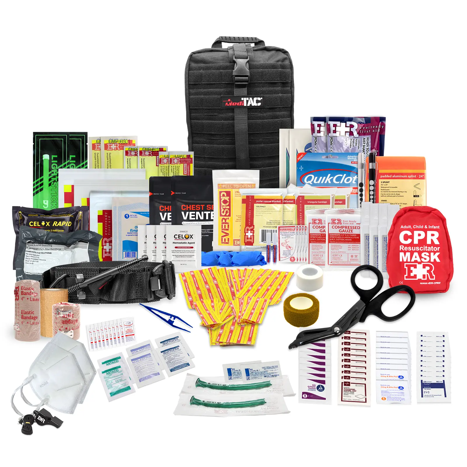 Rip-Away Tactical Trauma Kit with Chest Seals, Tourniquet & EMT Shears