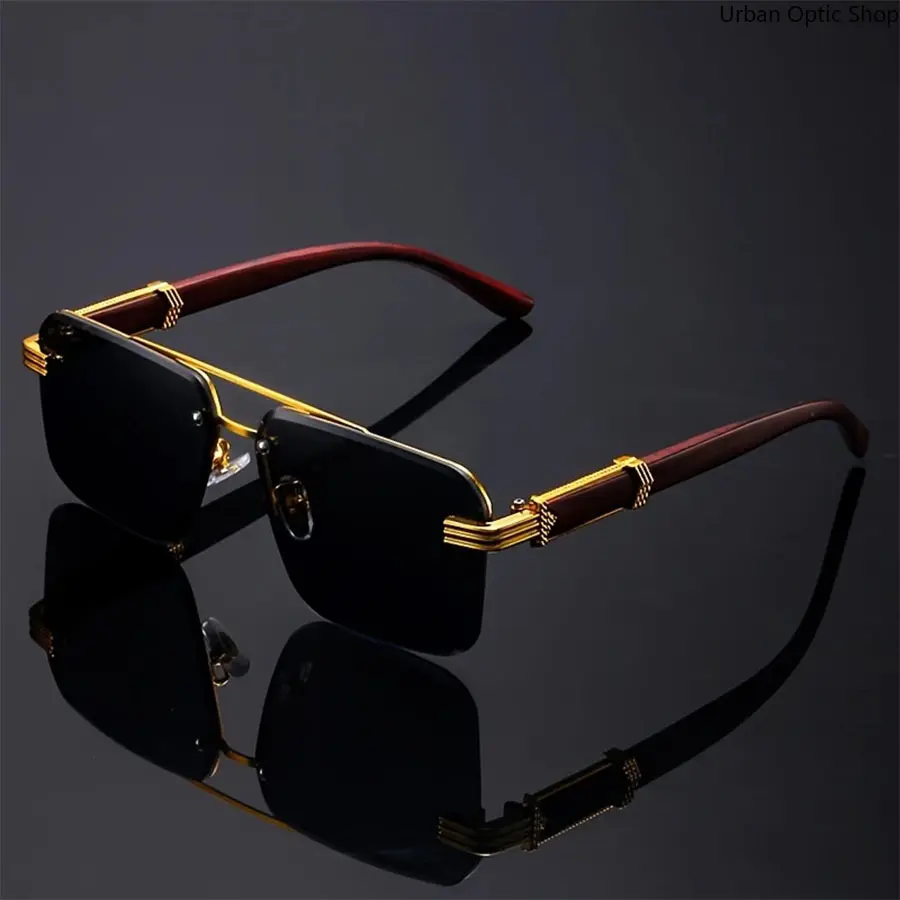XUH Retro Pilot D-Shaped Aviation-Themed Unisex Sunglasses, UV400 UV-Resistant Polarized Anti-Glare Lightweight Chic Eyewear for Driving, Beachy Use, Aviation-Themed Men's Sunglasses, Beachy Men's Sunglasses