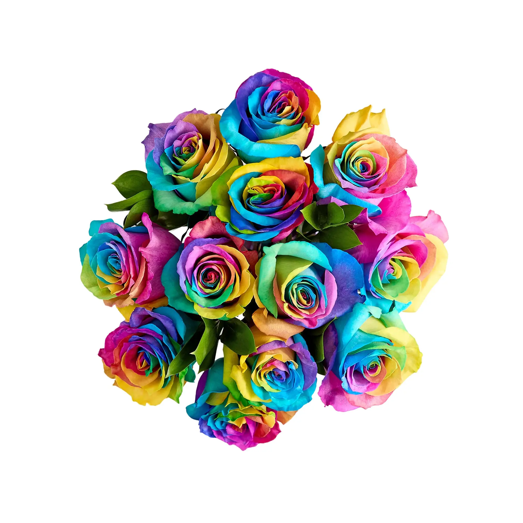 1800 Flowers - 12 Stem Kaleidoscope Roses Bouquet Only, Fresh Flowers