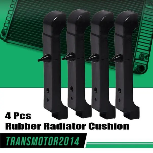 MOTOR GPLUS GM Heavy-Duty Radiator Pad Insulator Set - 4-Pack with 2 Lower Rubber Mounting Cushions for 1968-1982 GM 4-Core Radiators, Metal-Enhanced Restoration-Compatible Excellent Reproductions, Car Exterior Accessory