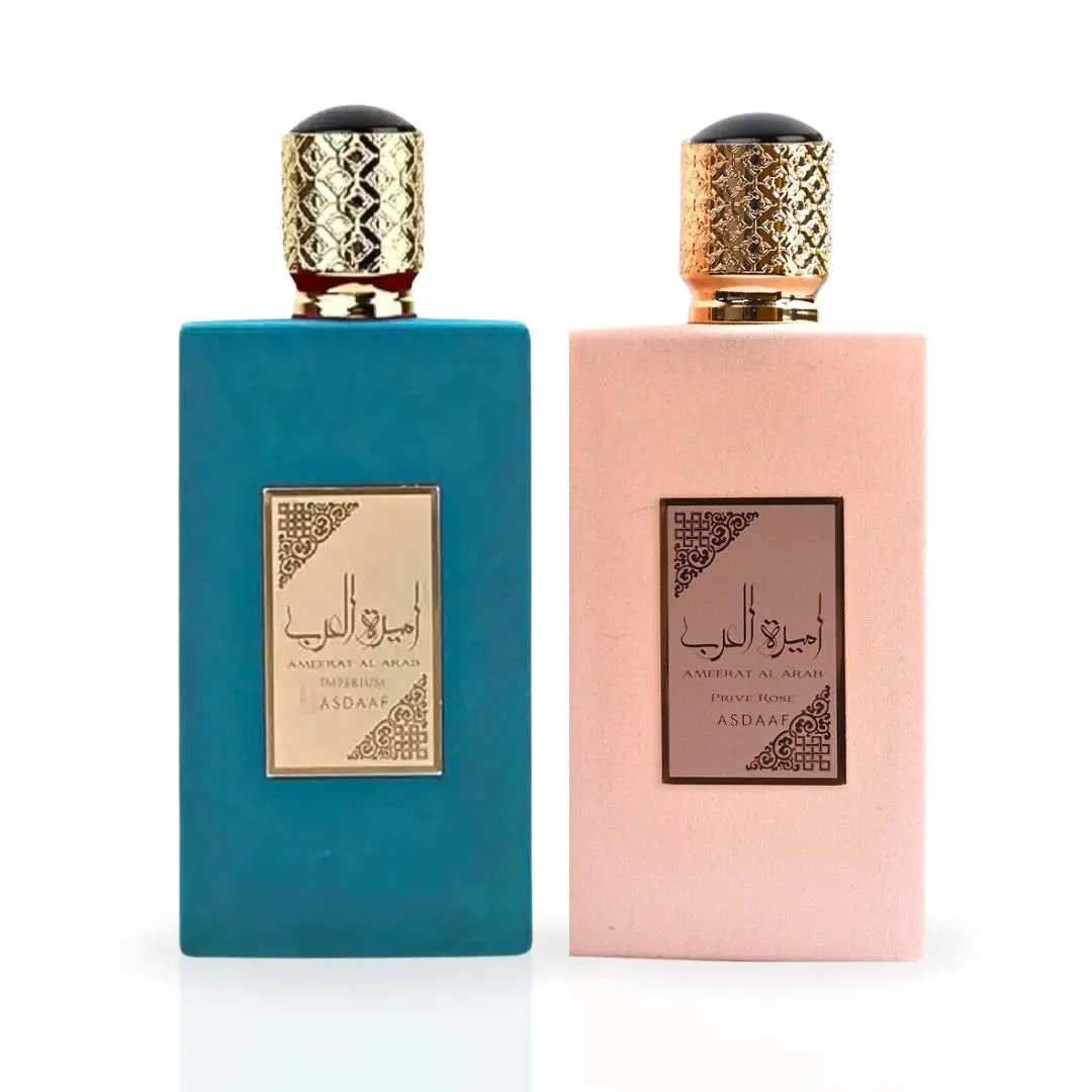 Ameer Al Arab Imperium & Ameerat Al Arab Prive Rose - EDP Sprays 100ML (3.4 OZ) by Asdaaf. (BUNDLE)