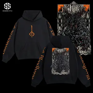 [Soulsborne Style] Vintage Grim Style Cleric Beast - Bloodborne Unisex Hoodie, Soulsborne Gaming Apparel, Game Shirt, Video Game Clothes, Boy Merch, Gift For Him, Gift For Her, Soulslike Streetwear