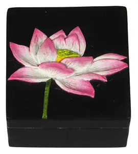 Flower - Soapstone Trinket Decor Box