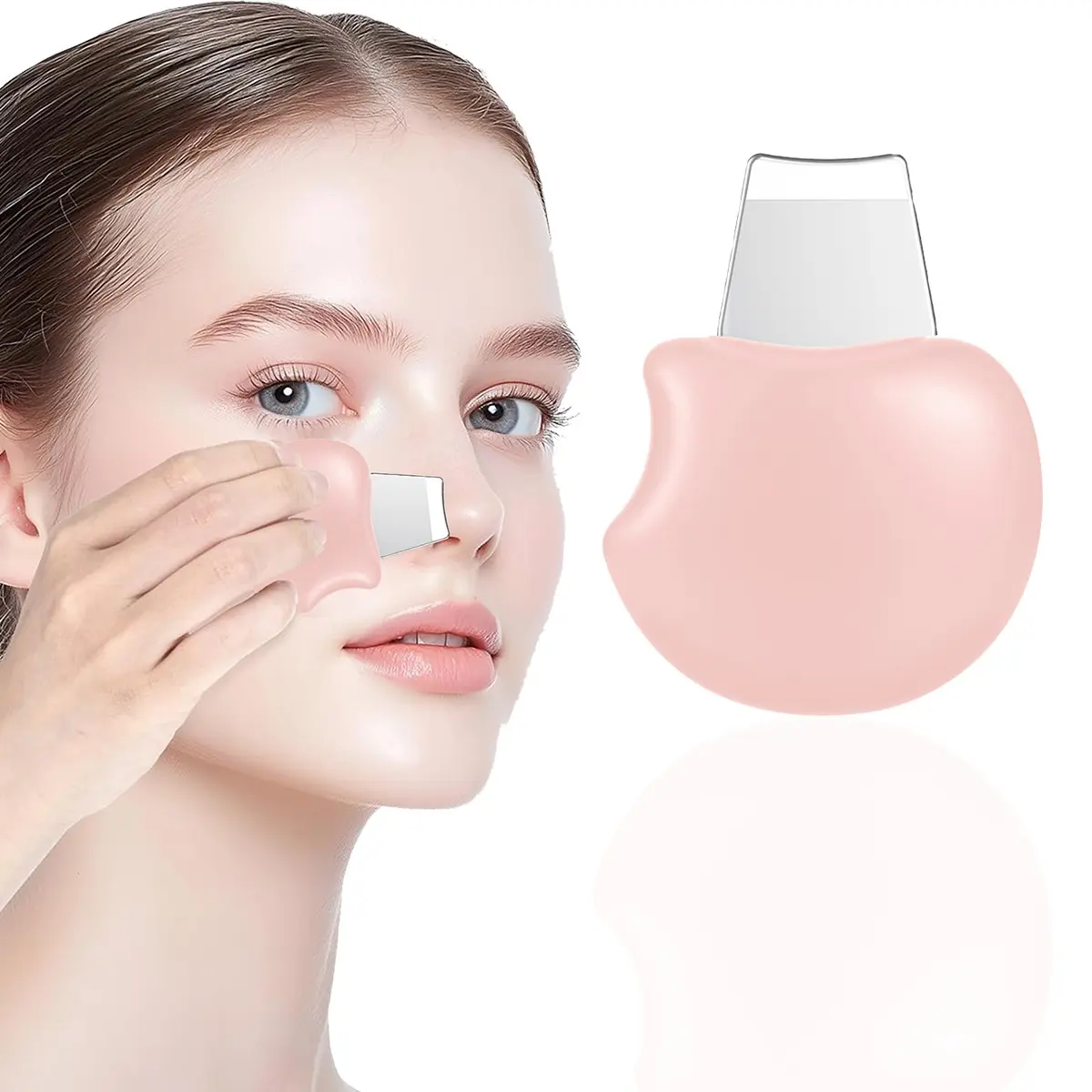 Newly Stainless Steel & Plastic Facial Cleaner Scraper, Blackhead Cleansing,Multifunctional, Metal Extractor Tools For Blackhead, Whitehead, Face Cleaning Shovel Makeup Accessories Facial Skin Care Tools Nose Face Tools For Women Men Beauty Tools