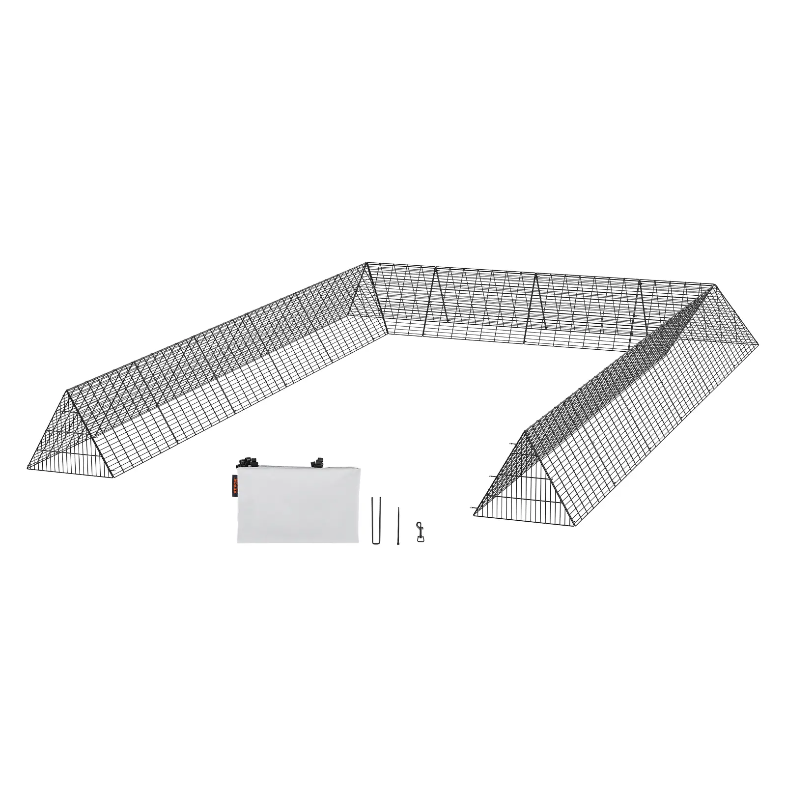VEVOR Chicken Tunnels,  236.2 x 157.5 x 24.2 inch(LxWxH) Chicken Tunnels for Yard, Portable Chicken Tunnels for Outside with Corner Frames, 2 Sets, Suitable for Chickens, Ducks, Rabbits