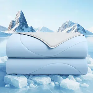 Cooling Comforter King Size, Cooling for Hot Sleepers and Night Sweats, Sided Cool Q-Max>0.45, Lightweight and Breathable Absorb Heat Soft Summer Ice Blanket 104"*90" Inches,Light Blue