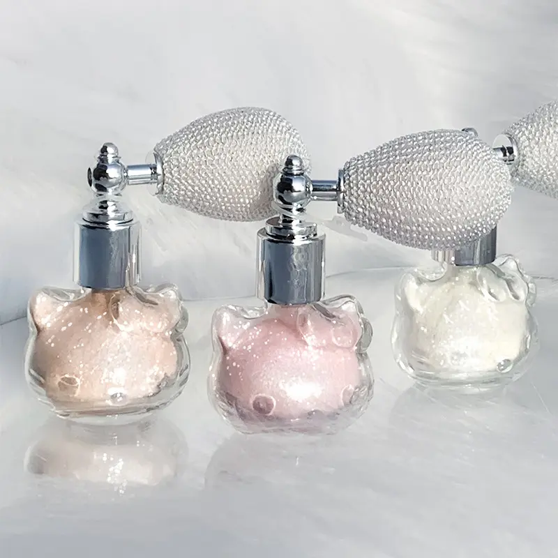 Cat-shaped Shimmering Highlighter Powder Spray-Glitter Face Highlighter Spray for Women Party or Daily Wear Sparkle Powder High Gloss Spray
