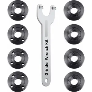 9Pcs Angle Grinder Nut, Angle Grinder Wrench Kit, 5/8-11 Flange Metal Lock Nut for Compatible with Milwaukee, Dewalt, Makita 193465-4 Metabo Bosch 4.5" 5" Grinder Parts