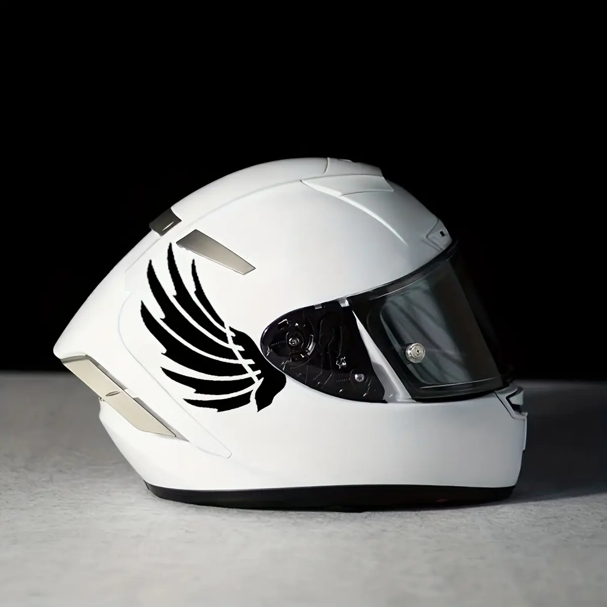2PCS/SET For Motorcycle/Car Accessories, Bikers Motorcycle Enthusiast Backpacks Modern Creative design of black & white wing silhouette (cool motorcycle elements) Easily grasp cool motorcycle black & white wing silhouette dynamic dominant style Helmets