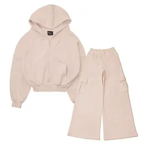 Tutu Pink Cloud Set TikTok Exclusive Bundle - Zip Cloud Hoodie Limited Edition Bow Charm + Cloud Cargo Sweatpant