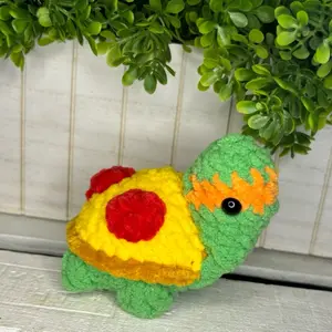Handmade Crochet Pizza Turtle