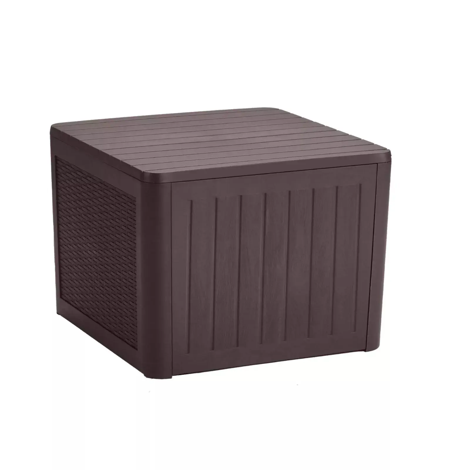 Deck Box, 36 Gallon Patio Coffee Side Table with Storage, Brown