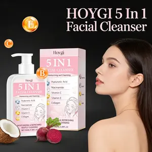 HOYGI 5 In 1 Facial Cleanser - 5-in-1 Moisturizing Gentle Cleansing Makeup Removing Brightening Facial Cleanser